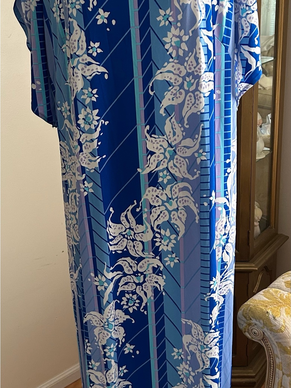 Bob Mackie like New Floral Maxi Dress SZ XL. C:644A-5/19/26